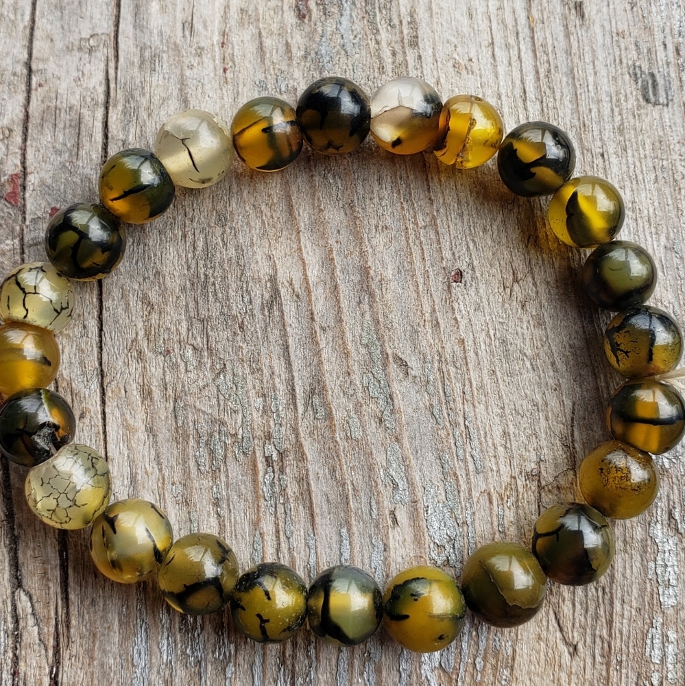 Dragon Vein Agate Bracelet